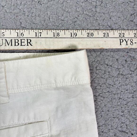 Converse One Star Women's Linen Off White Cotton Linen Blend Pants Sz 16 Fit 3 - Picture 4 of 11